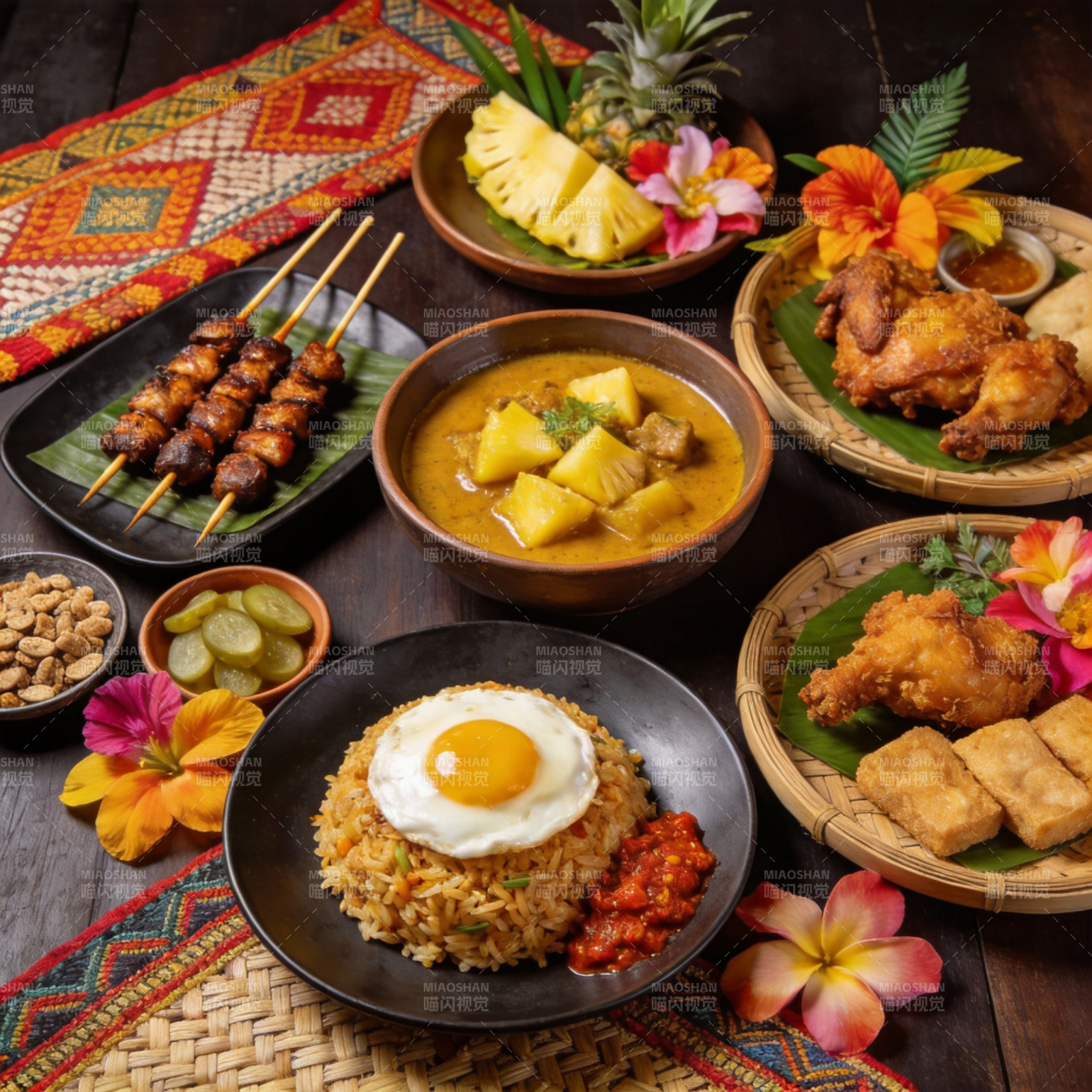 热带风味美食盛宴图片