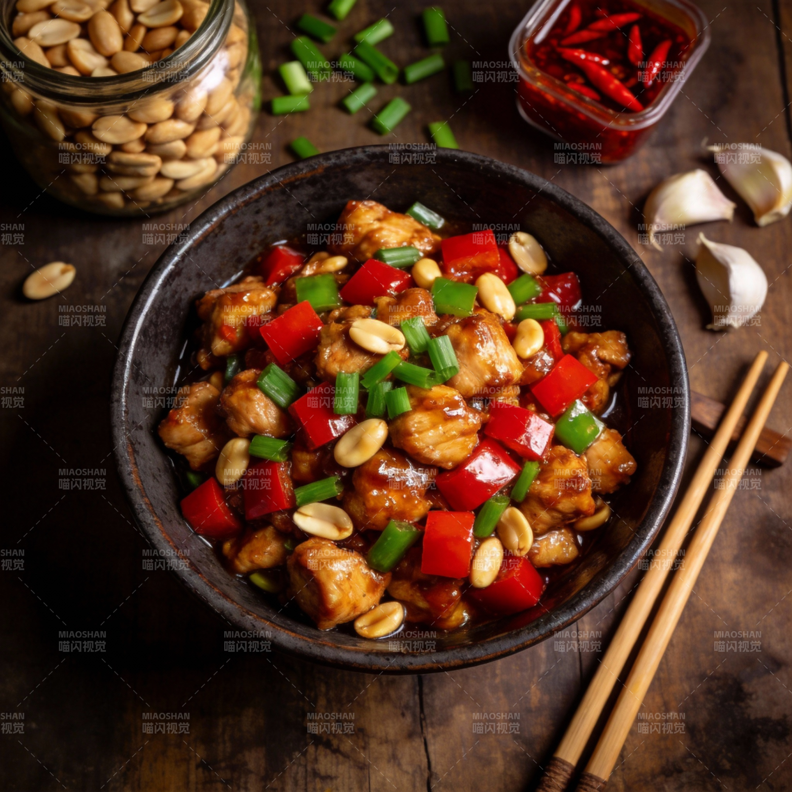 宫保鸡丁配花生图片