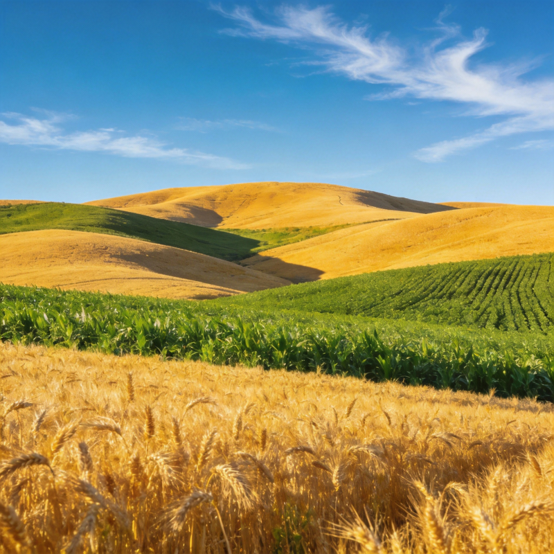 金秋田野风光图片