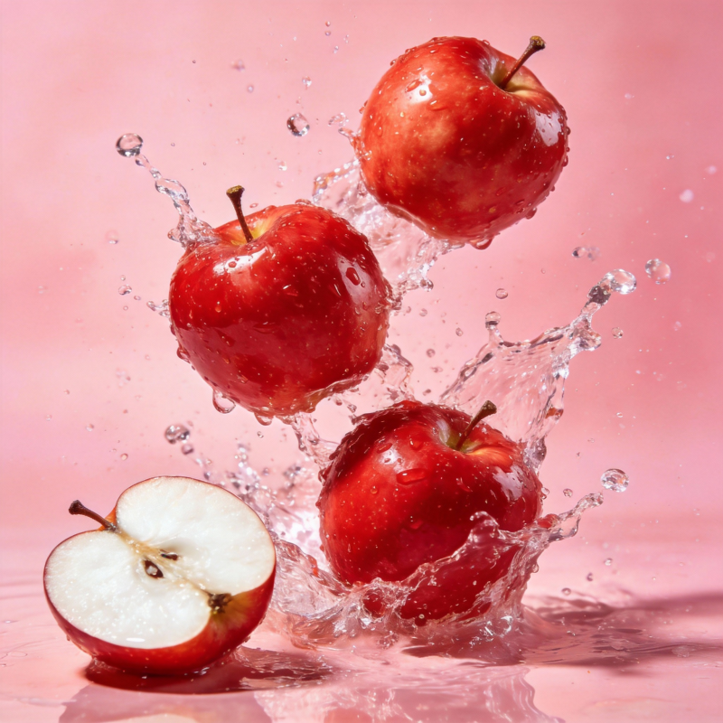 红苹果水花四溅图片