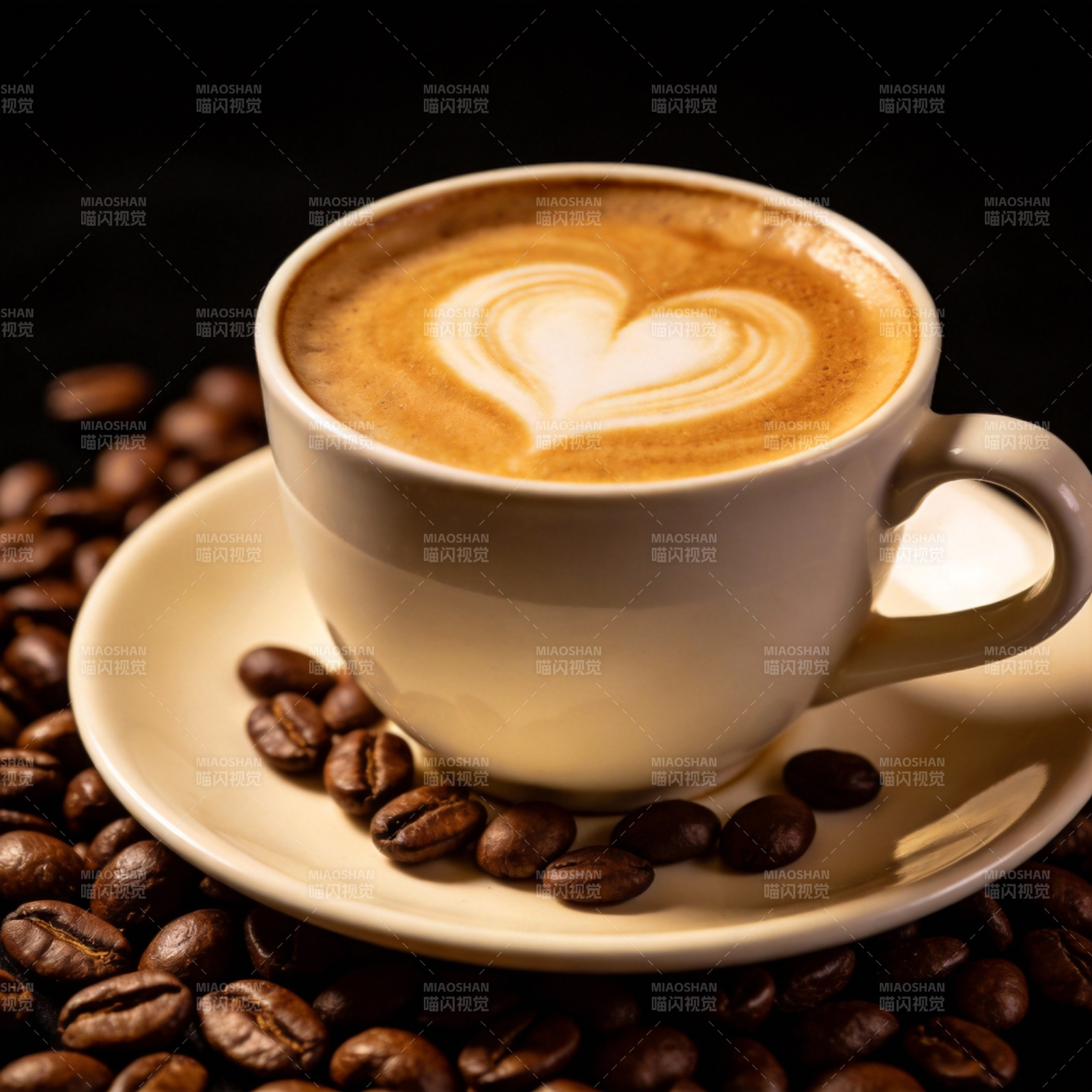 咖啡拉花心形艺术图片