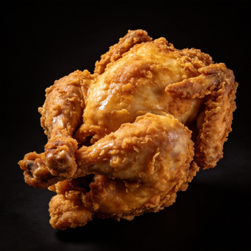 金黄酥脆炸全鸡图片