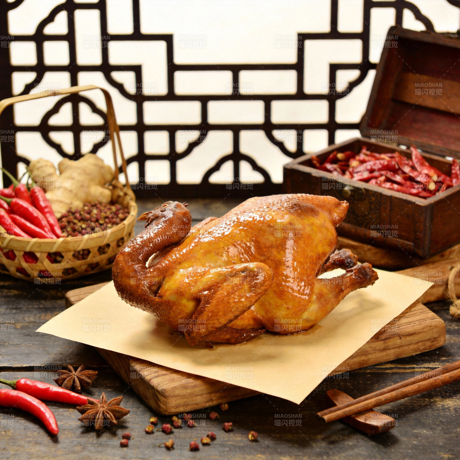 香辣烤鸡 美味诱人图片