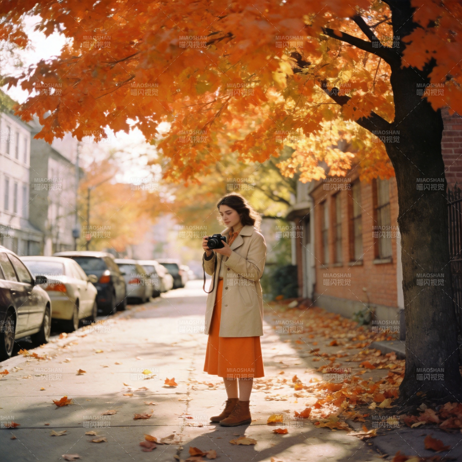 秋日街拍时光图片