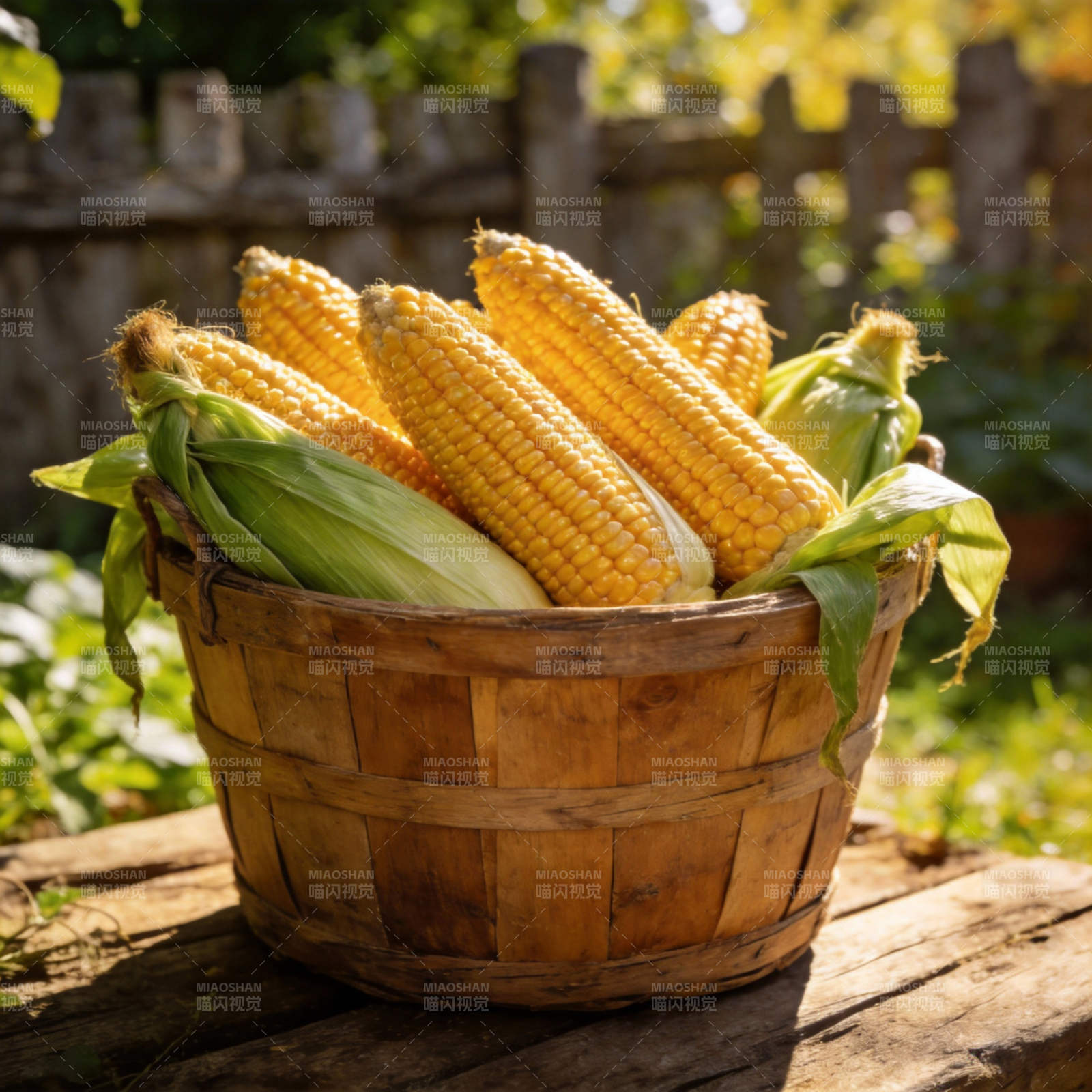 金秋玉米满篮香图片