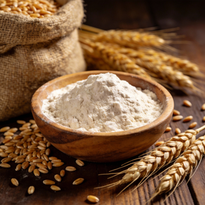 面粉与麦穗的静谧图片
