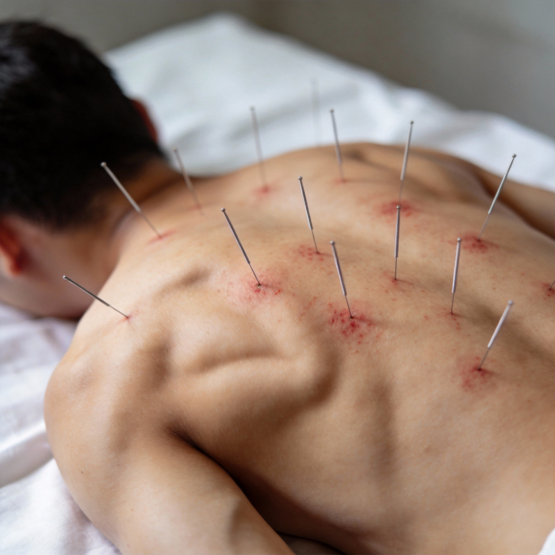 针灸治疗背部图片