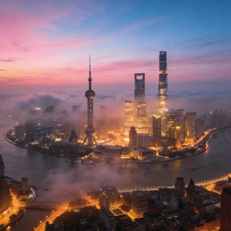 上海晨曦云海图片