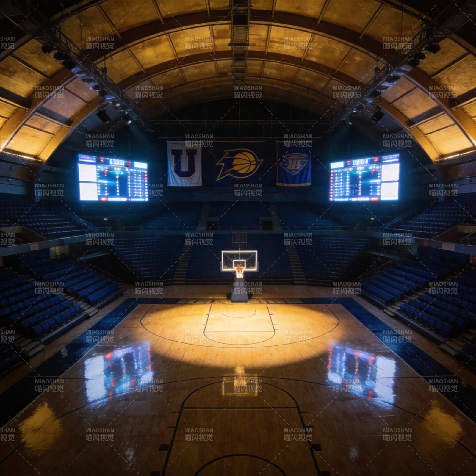 空旷篮球馆图片