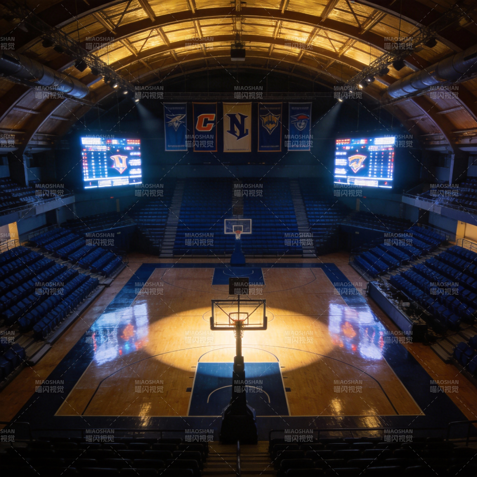 空旷篮球馆图片