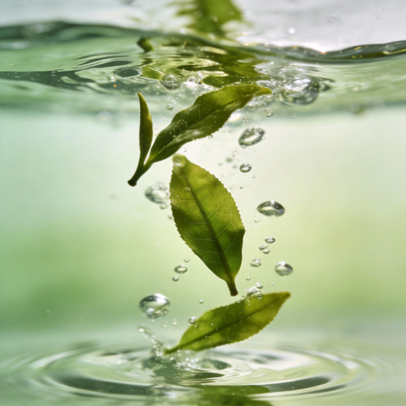 茶叶入水瞬间图片