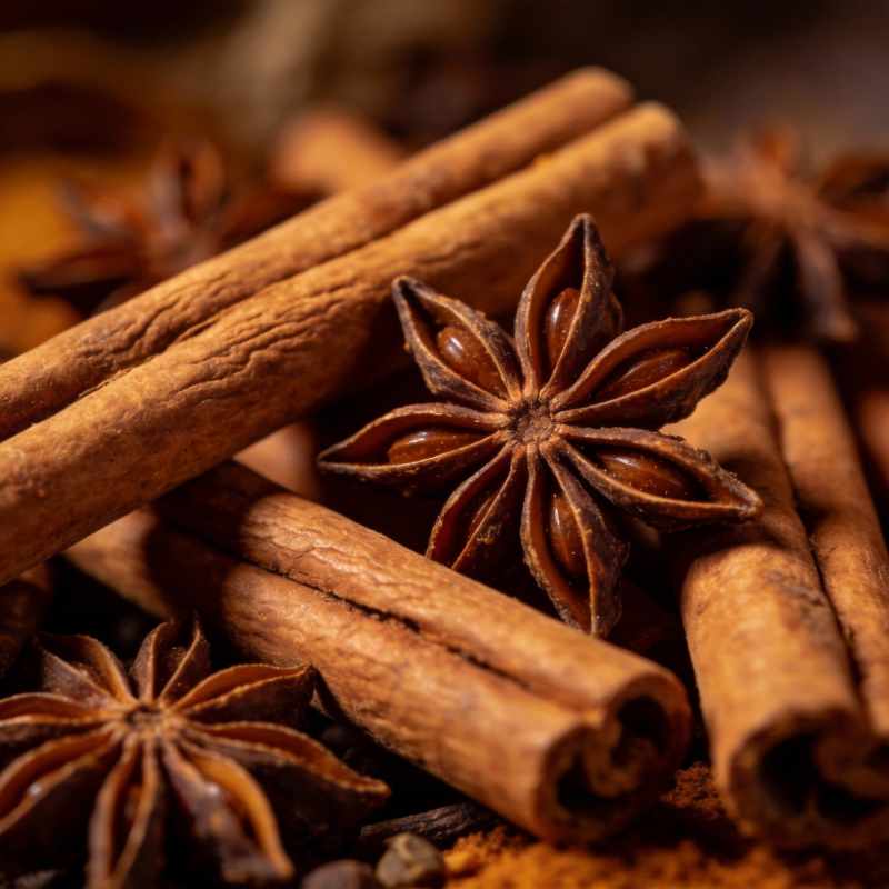 香料特写 八角与桂皮图片