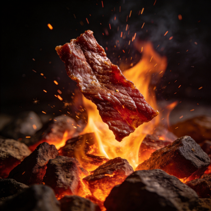 火焰炙烤牛肉图片