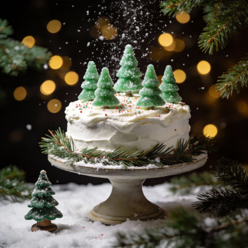 圣诞树蛋糕图片