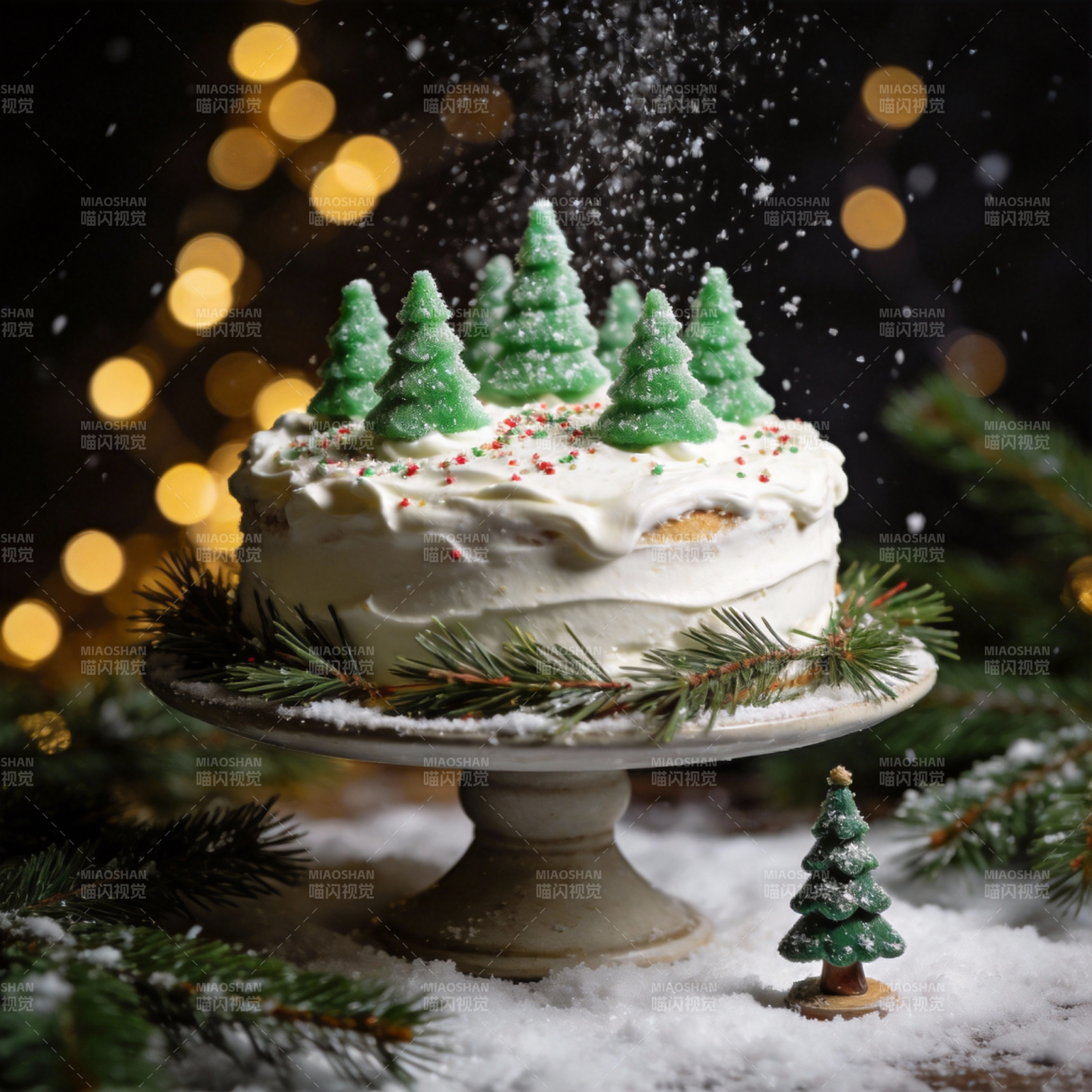 圣诞树蛋糕图片