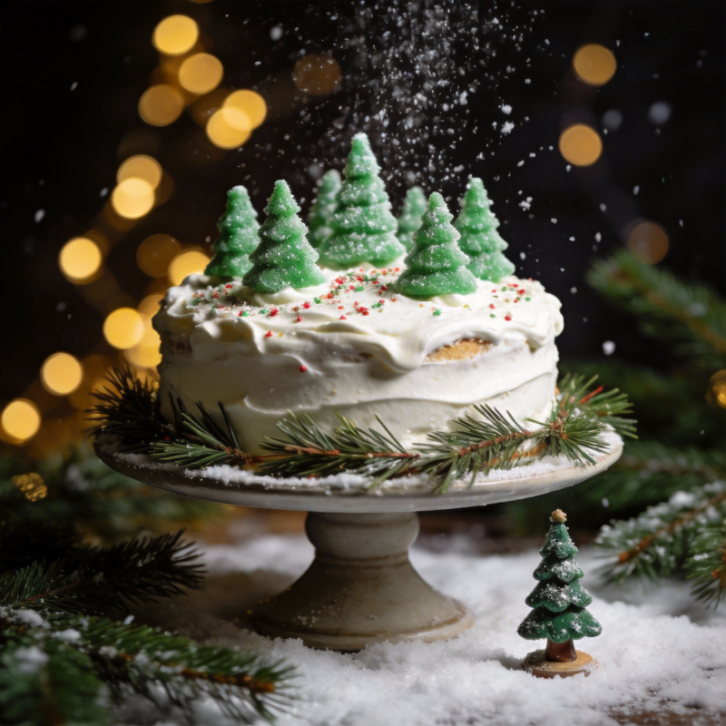 圣诞树蛋糕图片