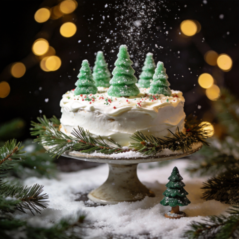 圣诞树蛋糕图片