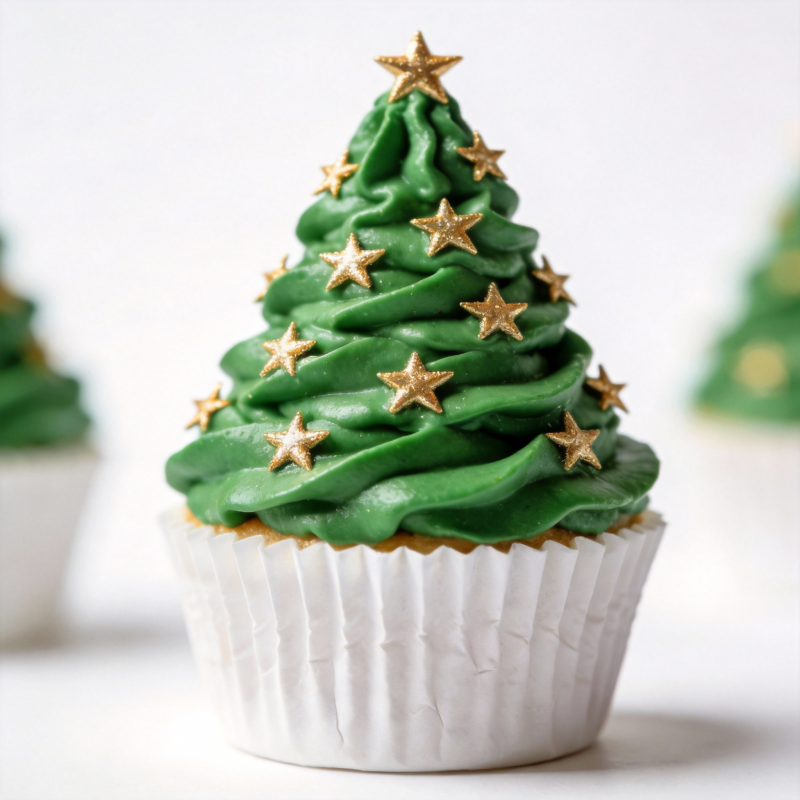 圣诞树杯子蛋糕图片