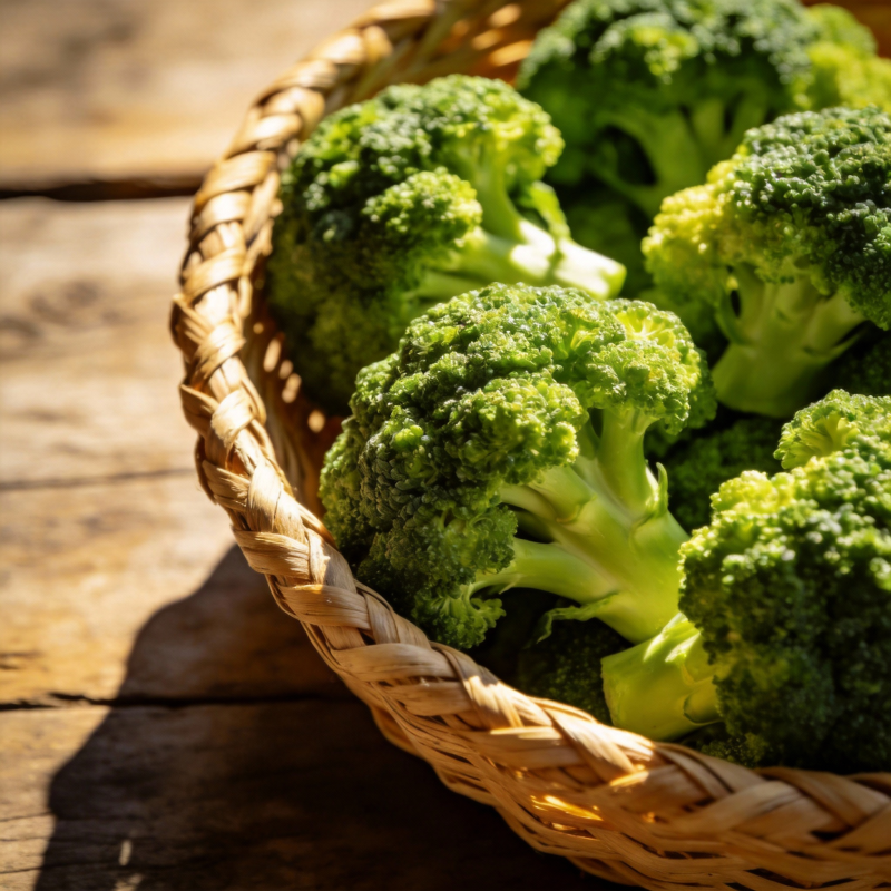 新鲜西兰花篮图片