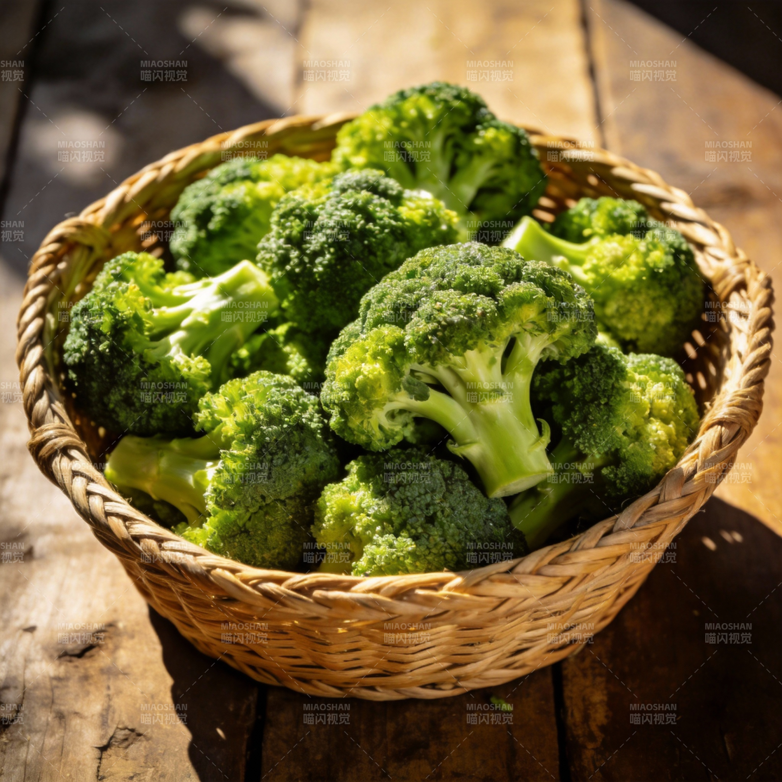 新鲜西兰花篮图片