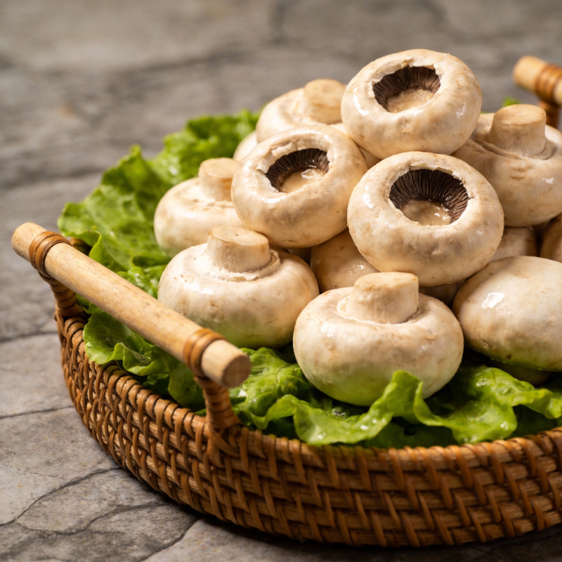 新鲜香菇篮图片