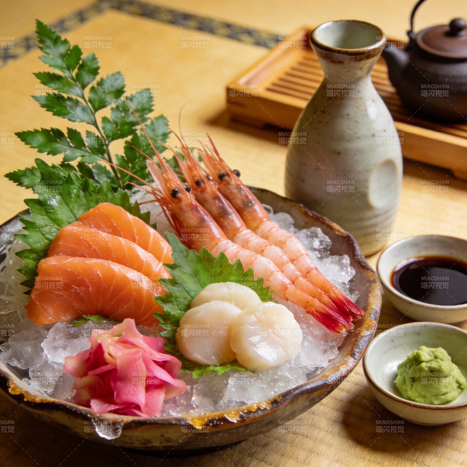 精致日式刺身拼盘图片