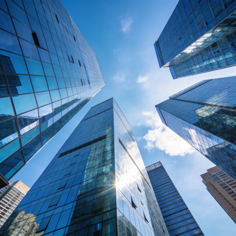 摩天大楼仰视图图片