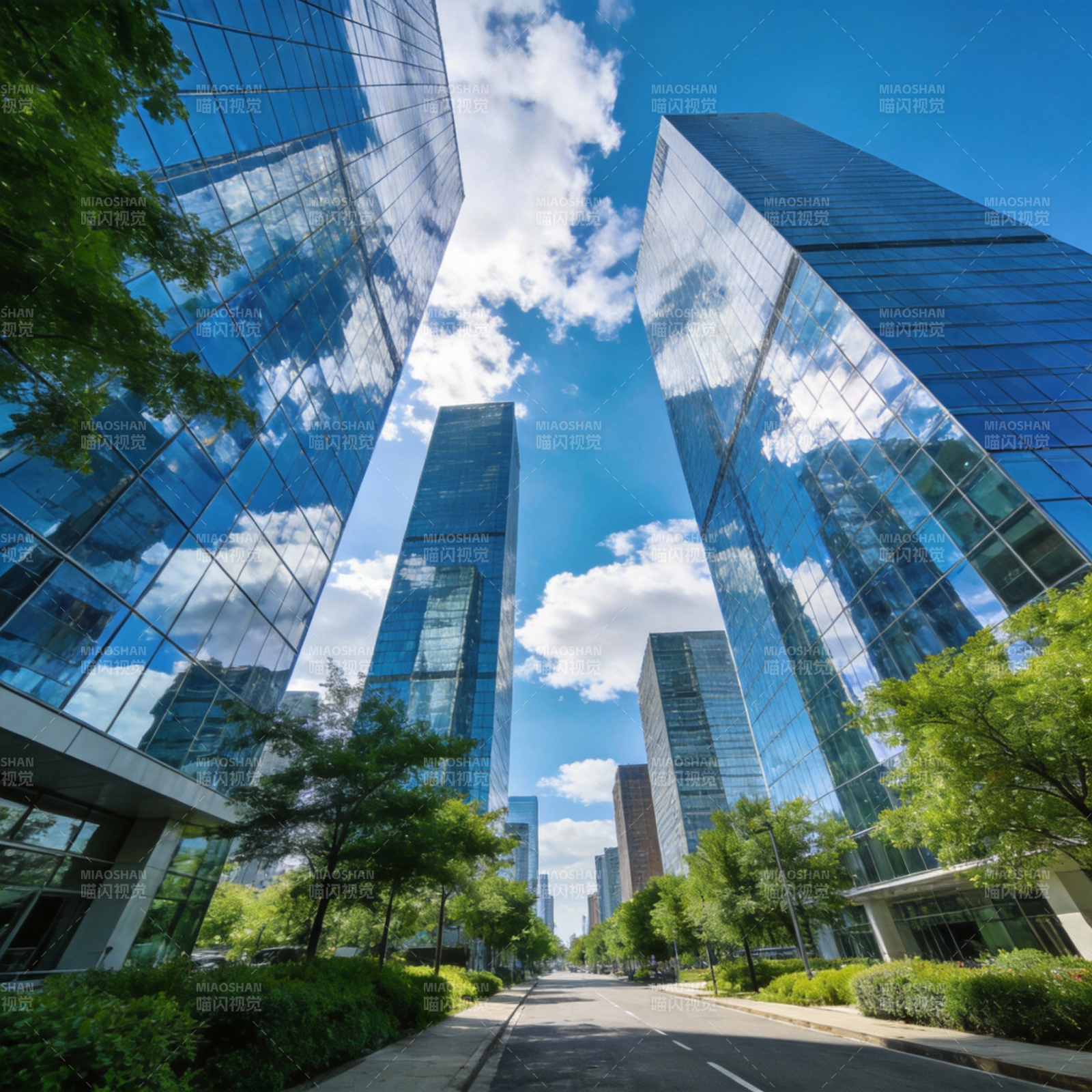 现代都市天际线图片