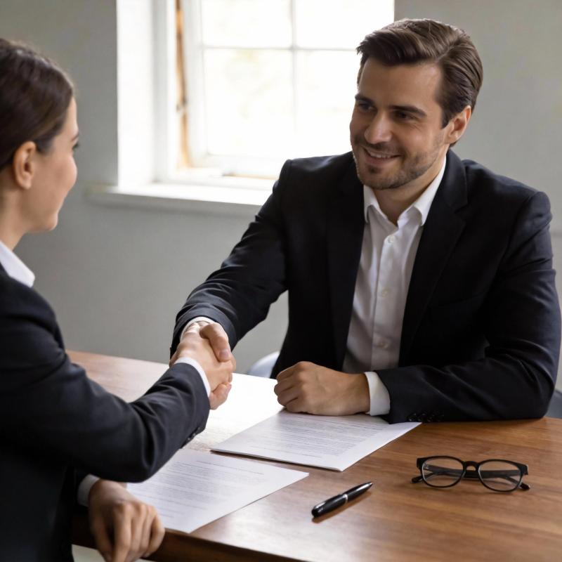 商务握手合作瞬间图片