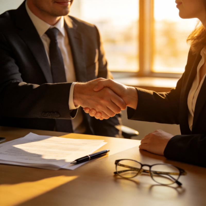 商务握手合作瞬间图片