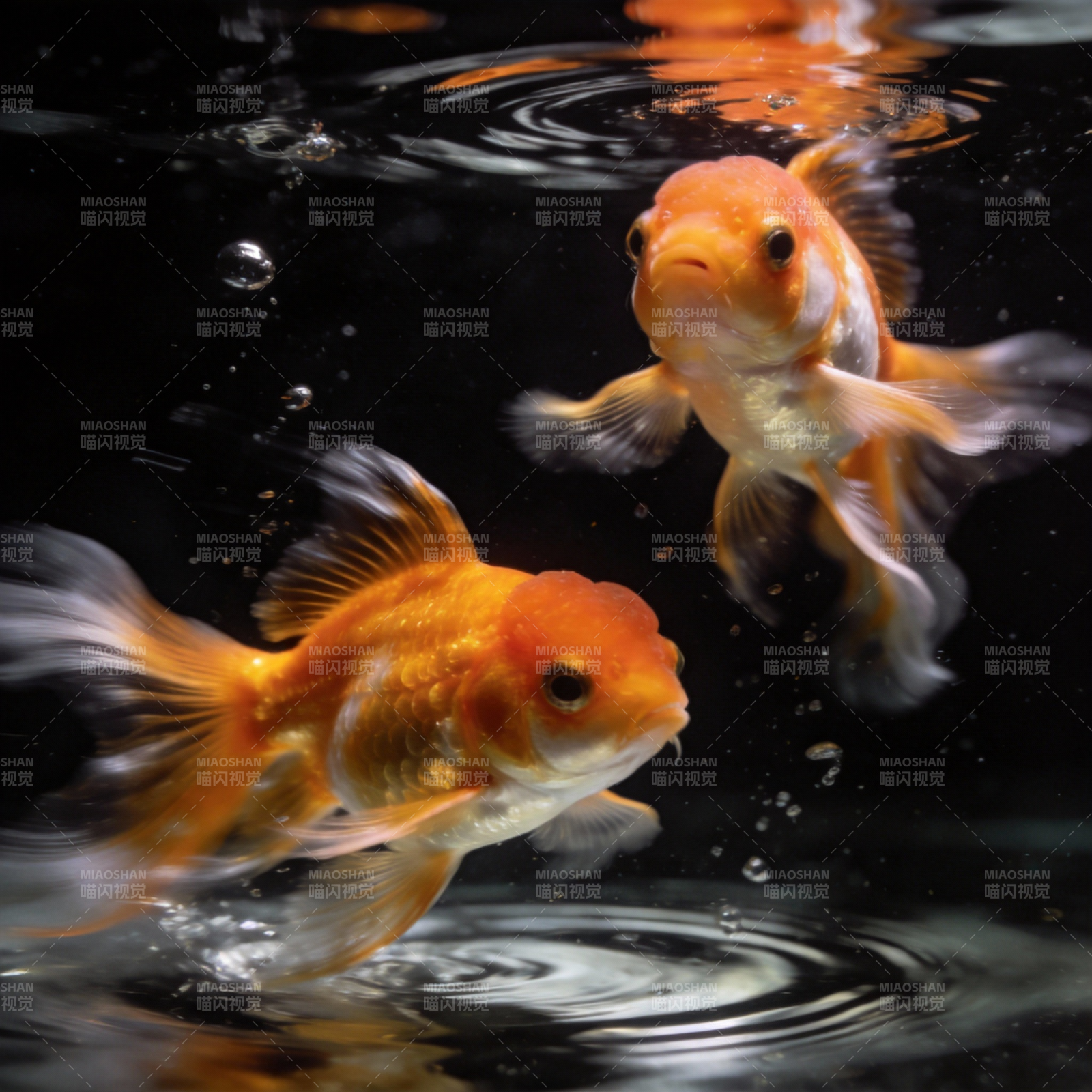 金鱼戏水图片