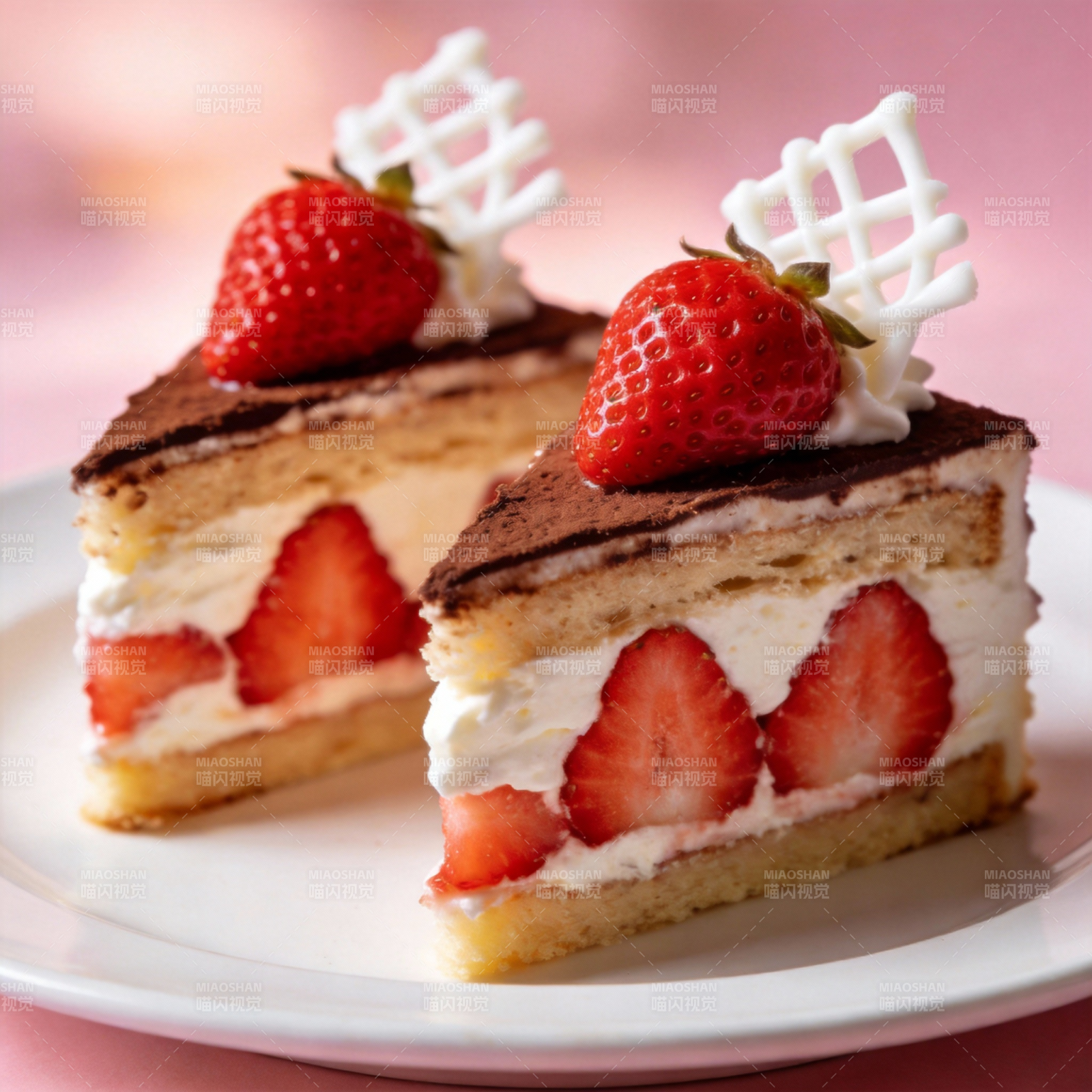 草莓奶油蛋糕图片