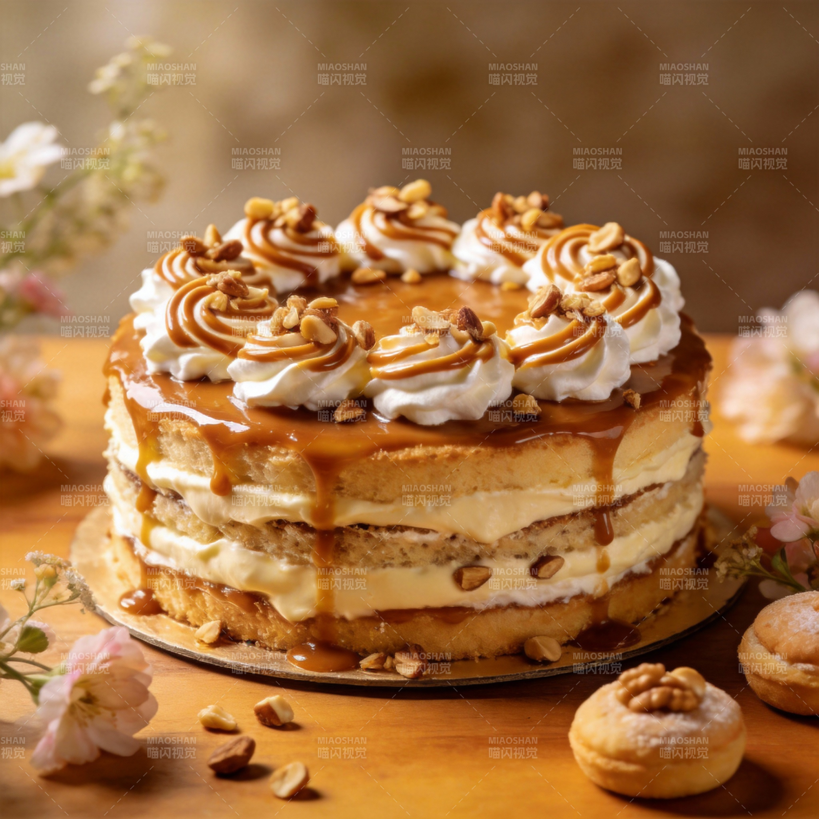 焦糖奶油蛋糕图片