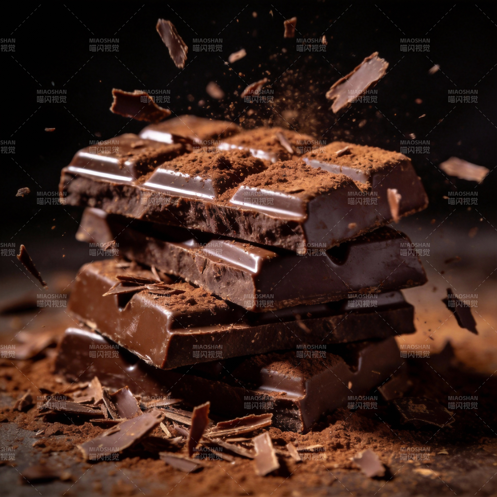 巧克力碎屑飞舞图片