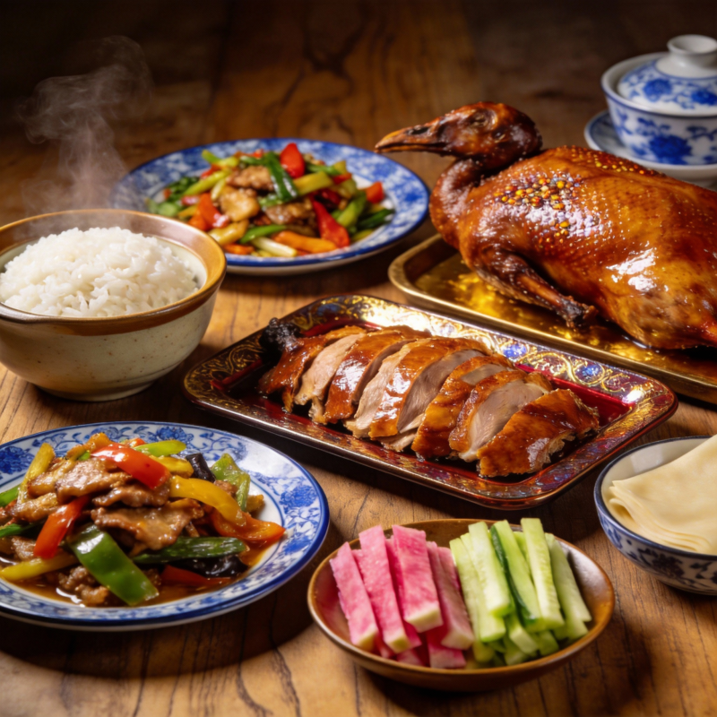 美味烤鸭宴图片