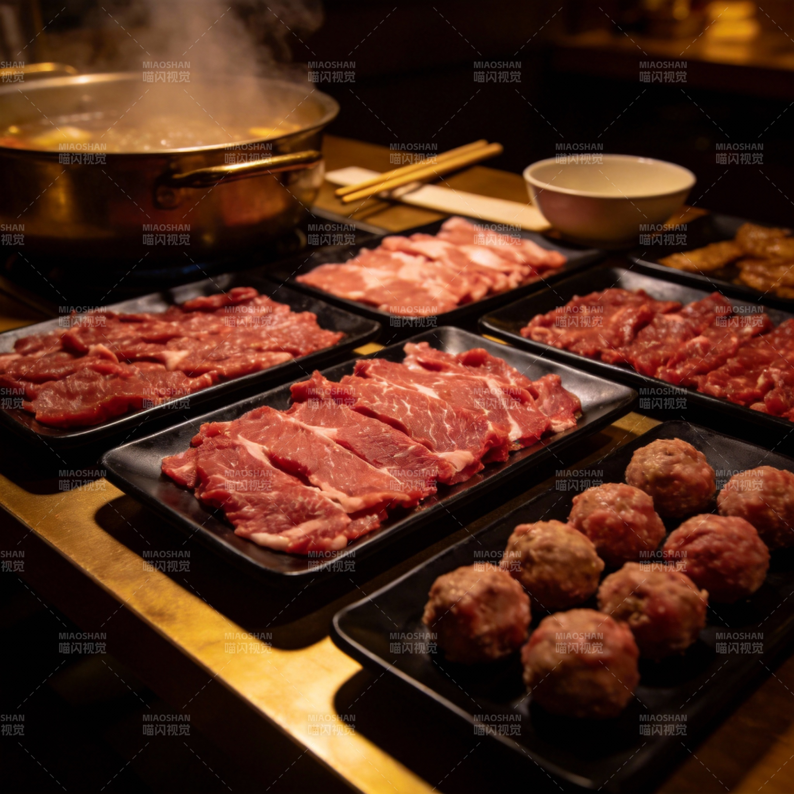 火锅食材盛宴图片