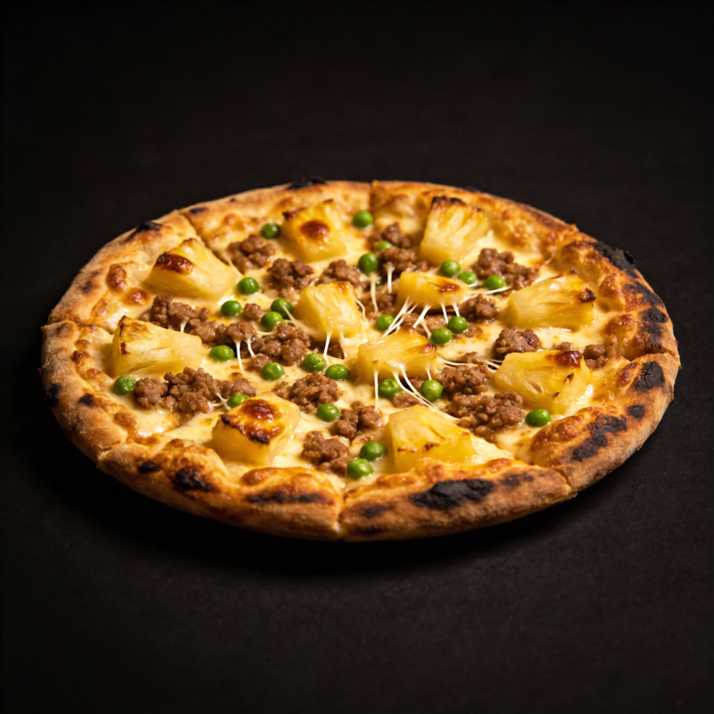 菠萝牛肉披萨图片