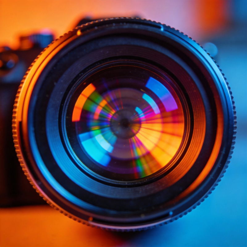 镜头彩虹光效图片