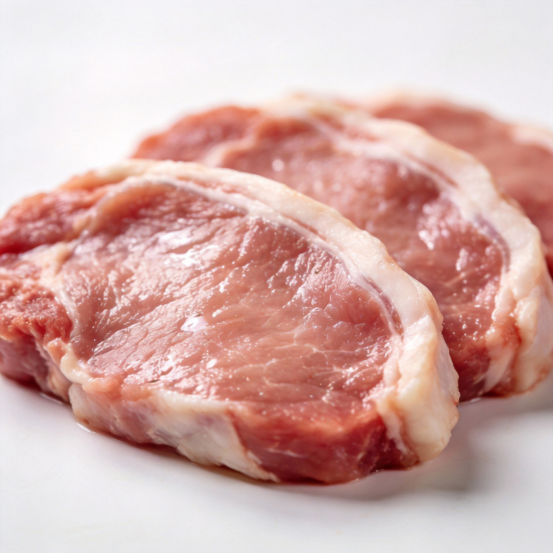 新鲜猪排特写图片