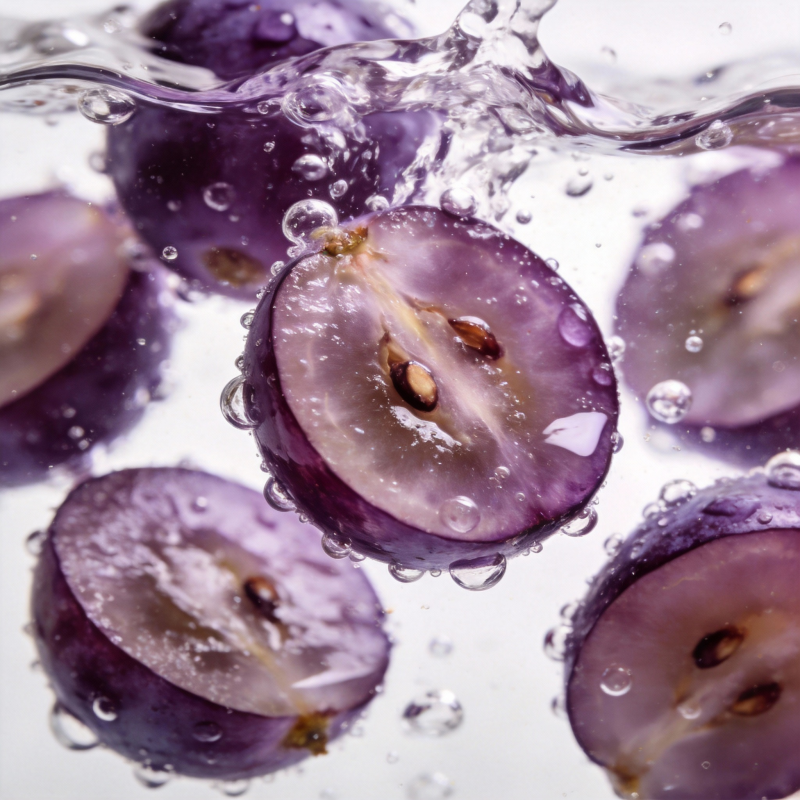 紫葡萄水中漂浮图片
