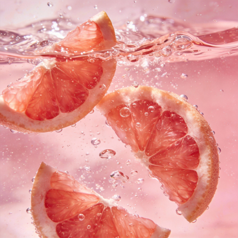 柚子水中漂浮图片