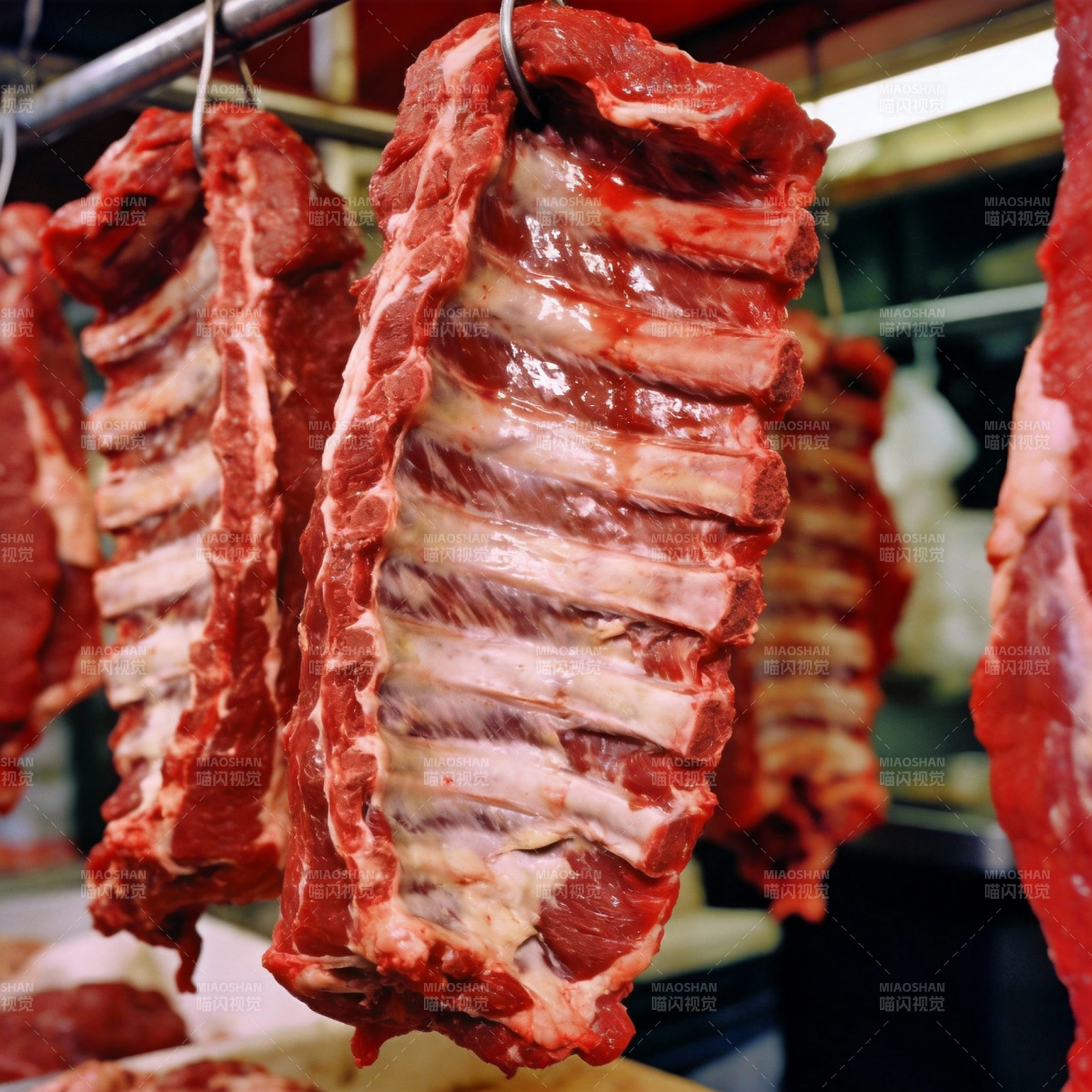 新鲜牛肉排骨悬挂图片