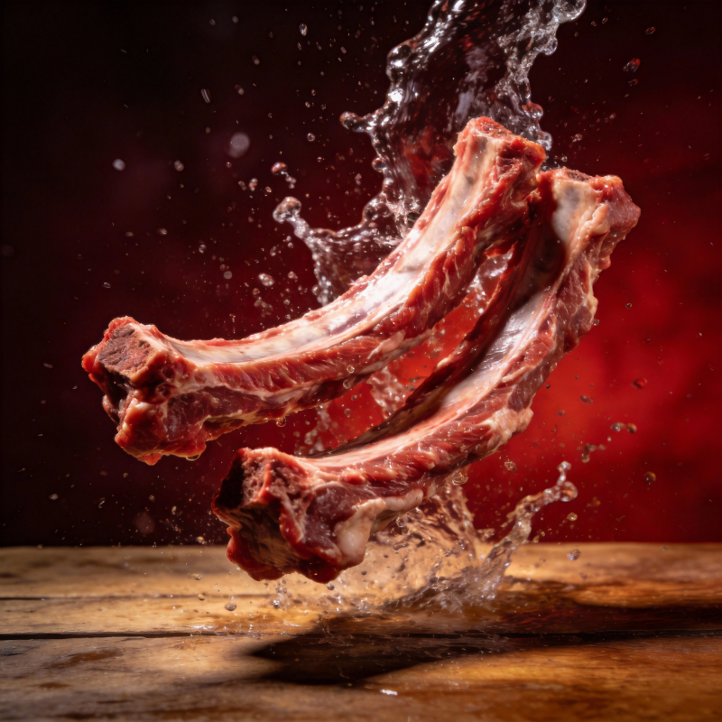 飞溅的排骨图片