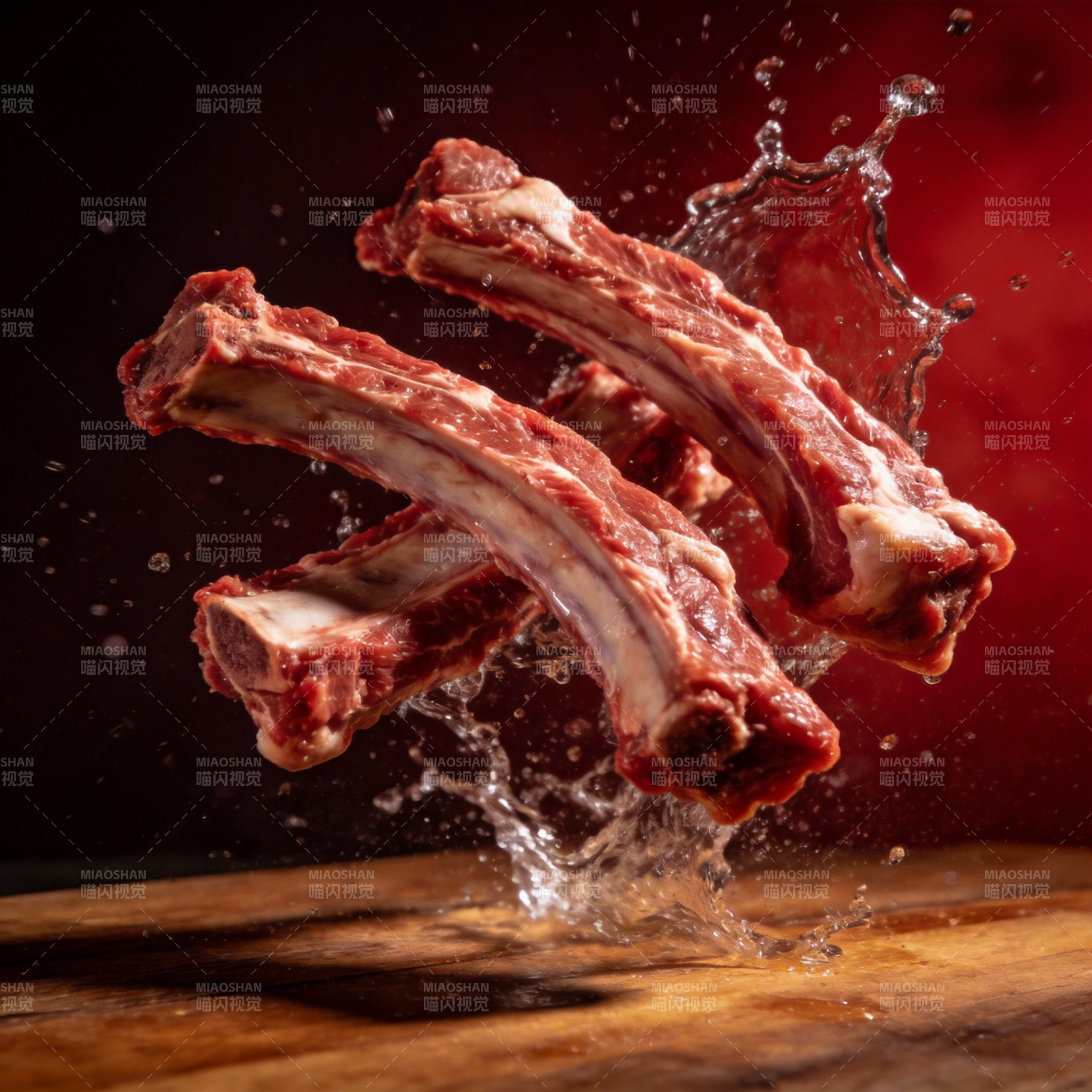 飞溅的排骨图片