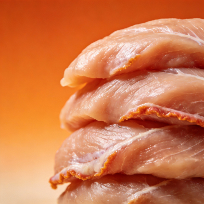 新鲜鸡胸肉堆叠图片