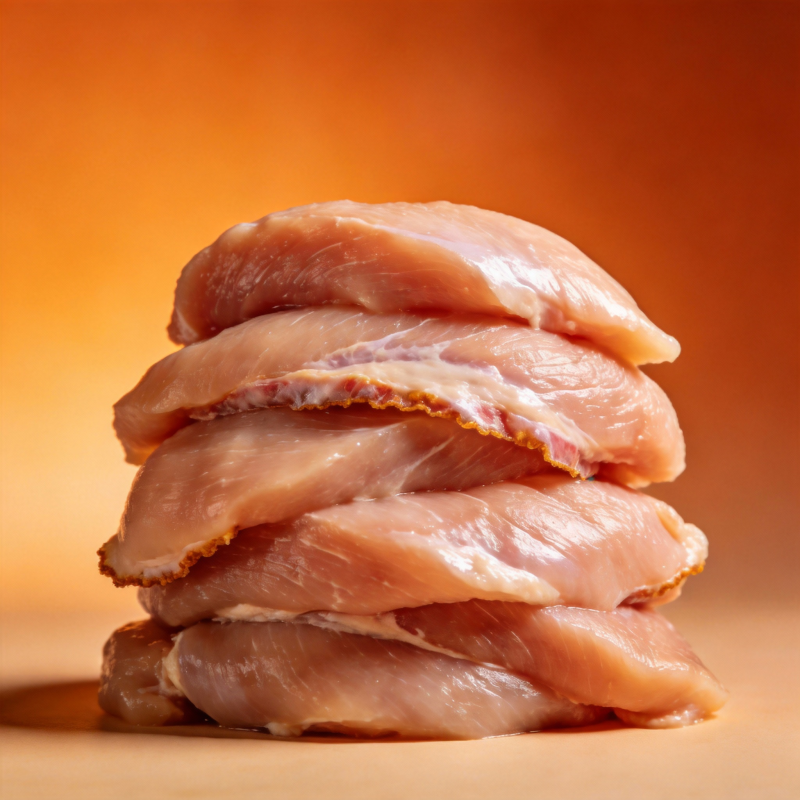 新鲜鸡胸肉堆叠图片
