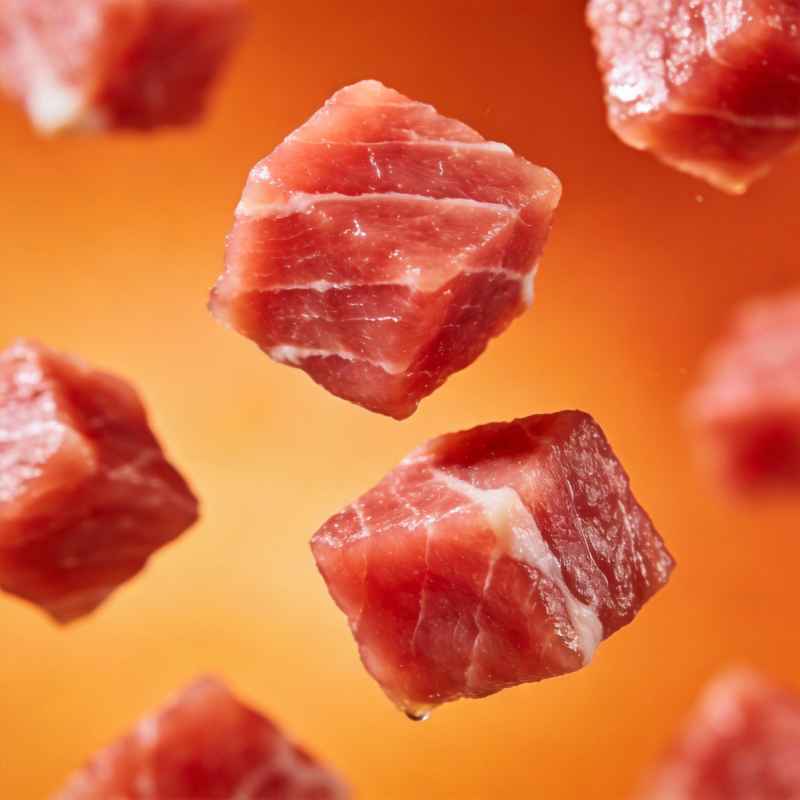 鲜嫩肉块飞舞图片