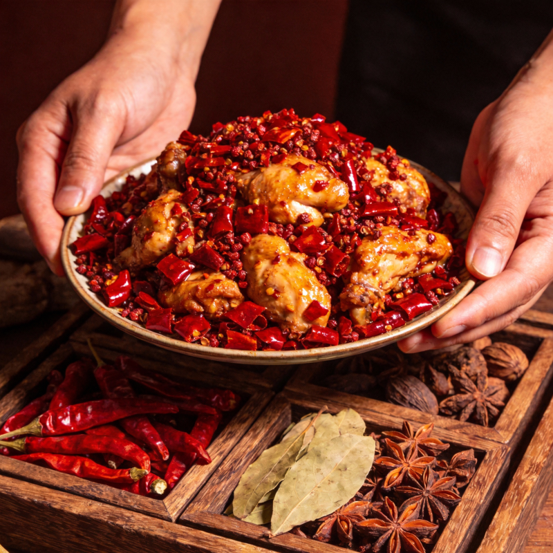 麻辣鸡翅配香料图片