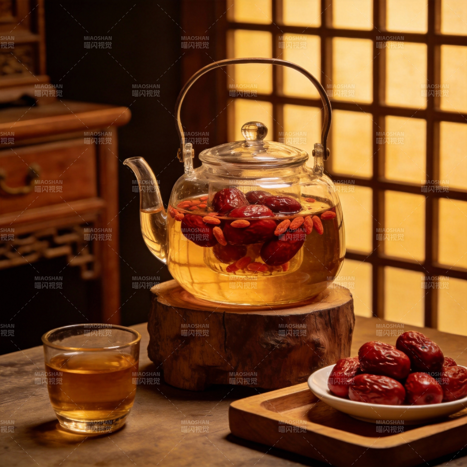 红枣茶香四溢图片