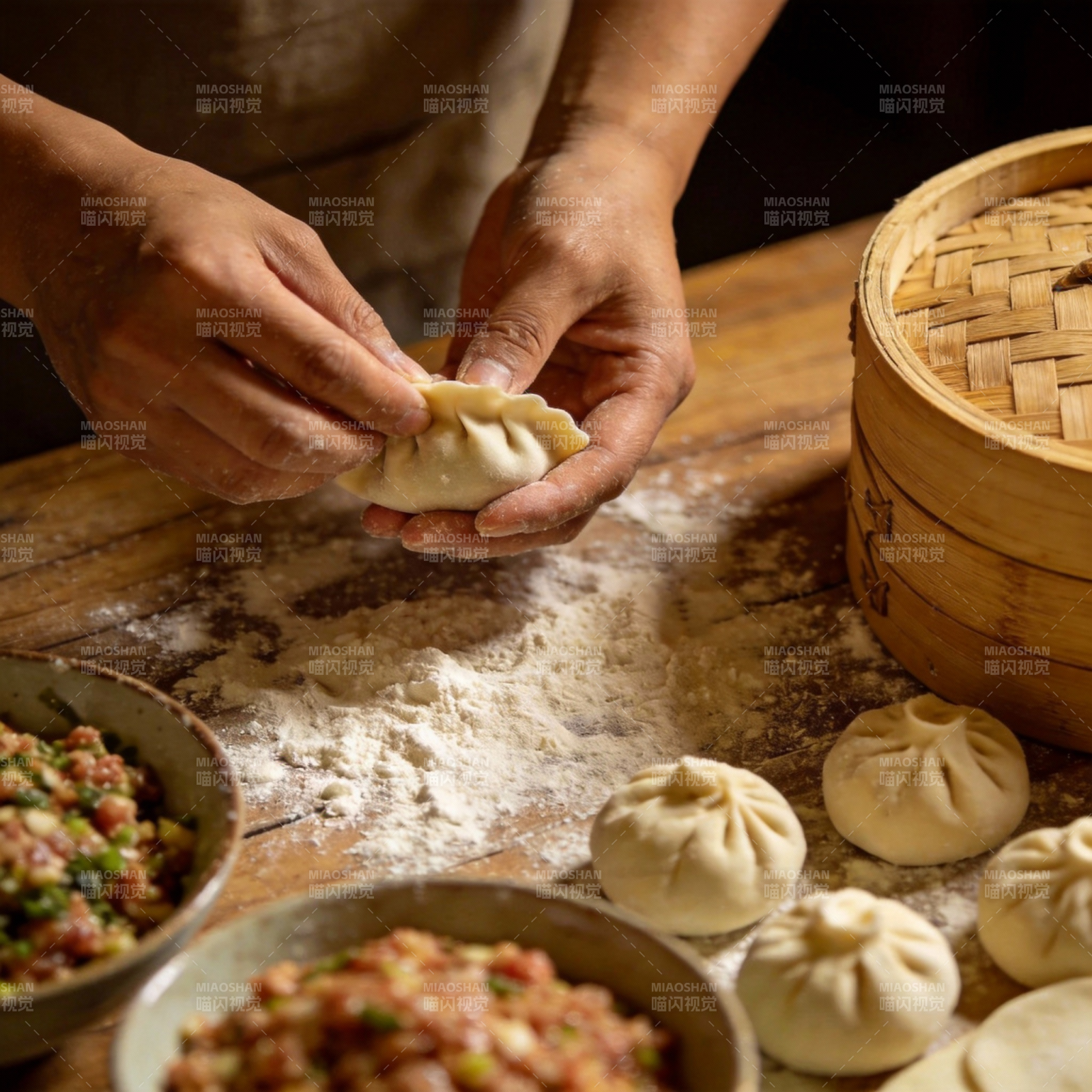 手工包包子图片